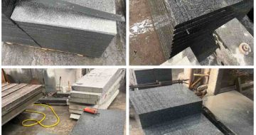 呼伦贝尔 芝麻黑地铺石材