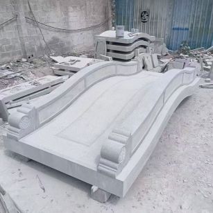 呼伦贝尔 芝麻灰花岗岩园林景观 小石桥